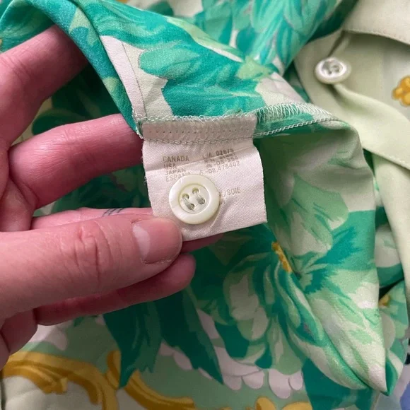 Vintage ESCADA 100% silk shirt size 38 EU or 10 US opulent design - Picture 2 of 10